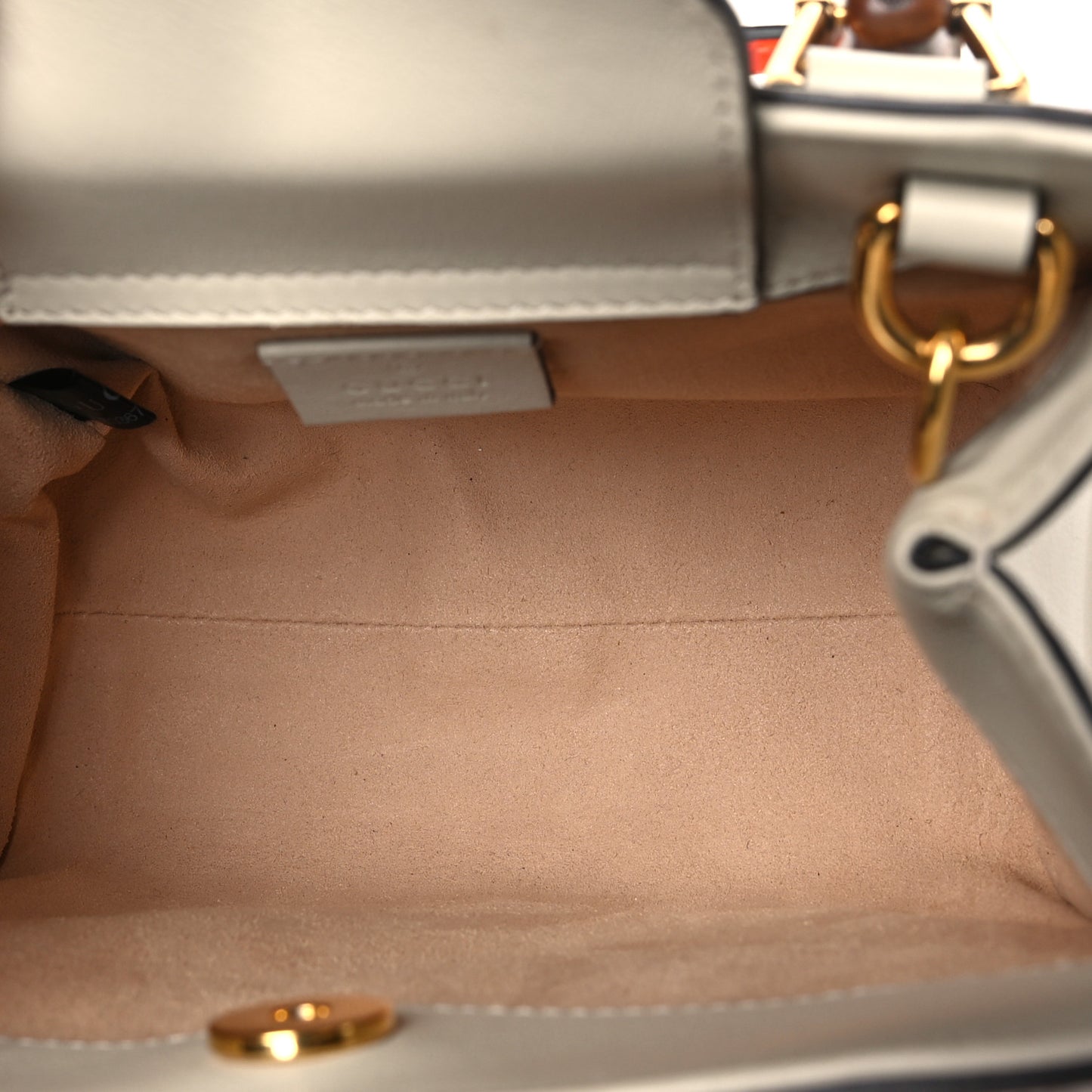 Wonka Grain Calfskin Mini Diana Tote Bag Mystic White Orange Fluo