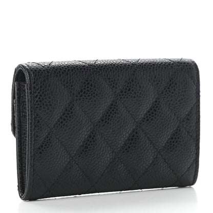 Chanel Caviar Quilted Flap Card Holder Black 3 of 8