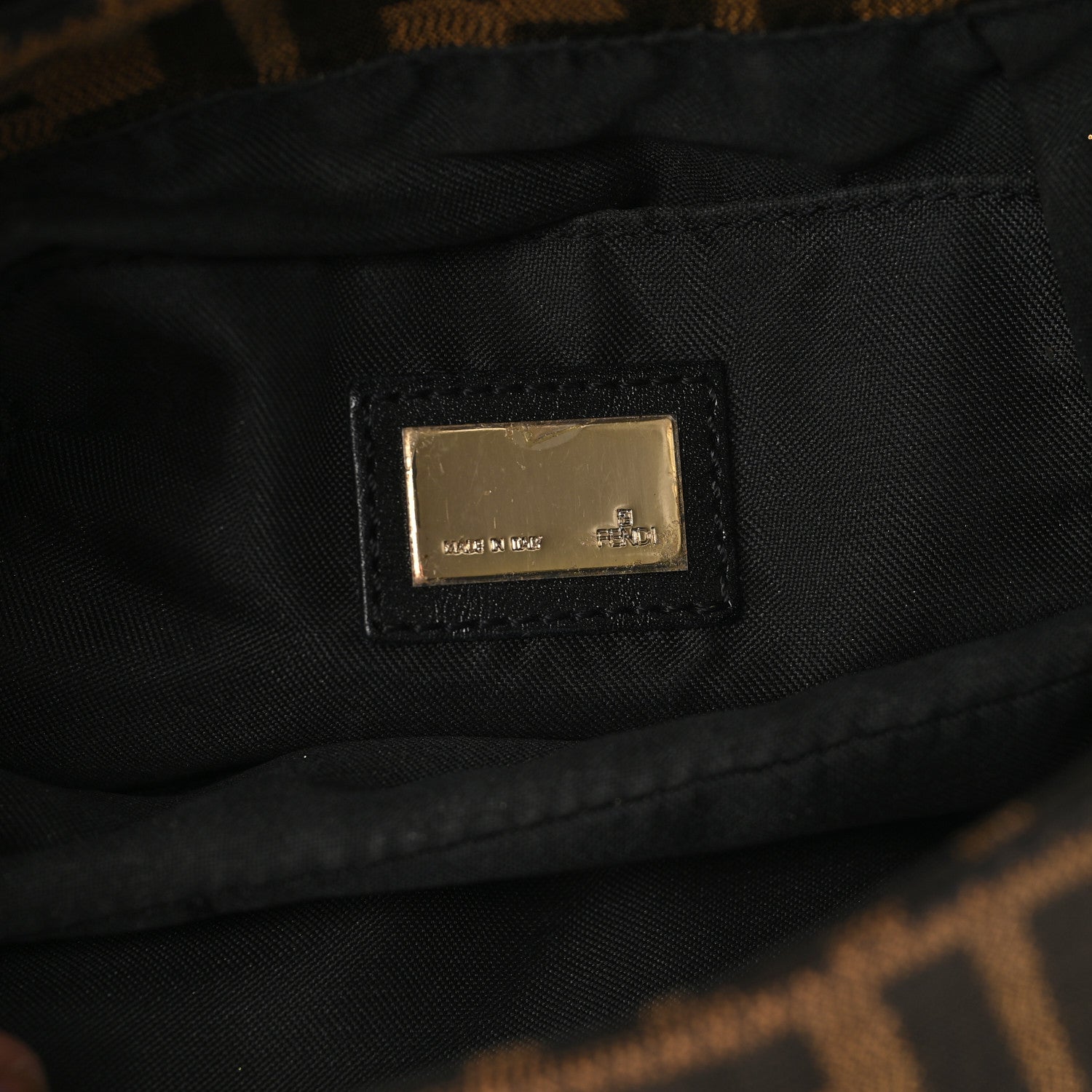 Fendi Zucca Sequin Chef Shoulder Bag Tobacco 6 of 11