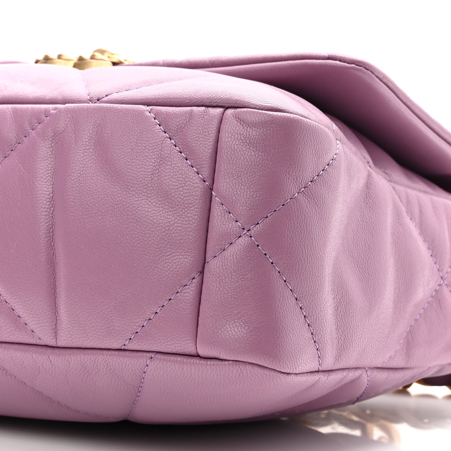 Chanel Goatskin Quilted Medium Chanel 19 Flap Violet Purple 10 of 10