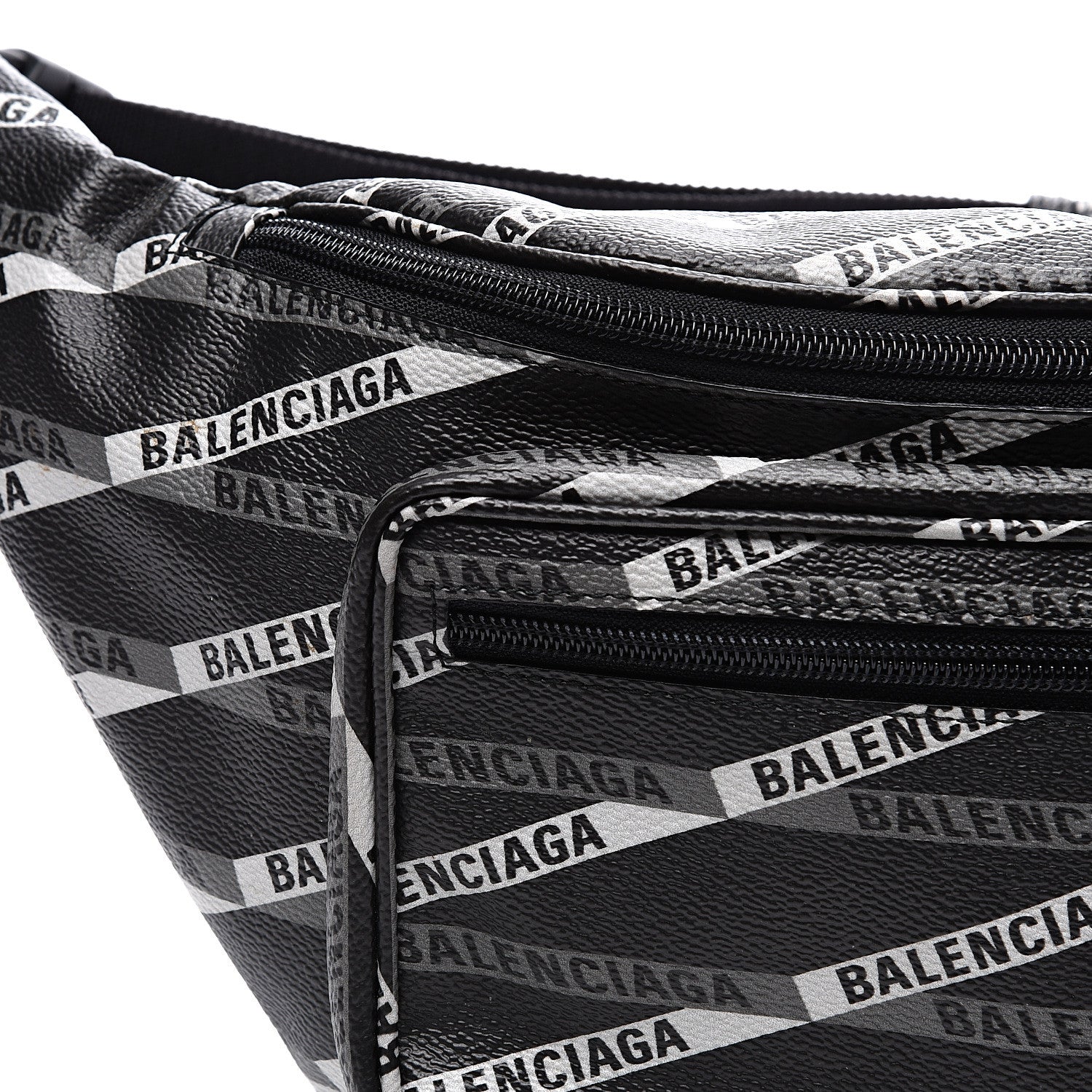 Balenciaga Coated Canvas Losange Monogram Explorer Belt Bag Black Grey 10 of 10