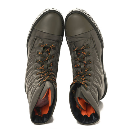 Hermes Calfskin Parachute Fresh Ankle Boots 39 Khaki 2 of 8