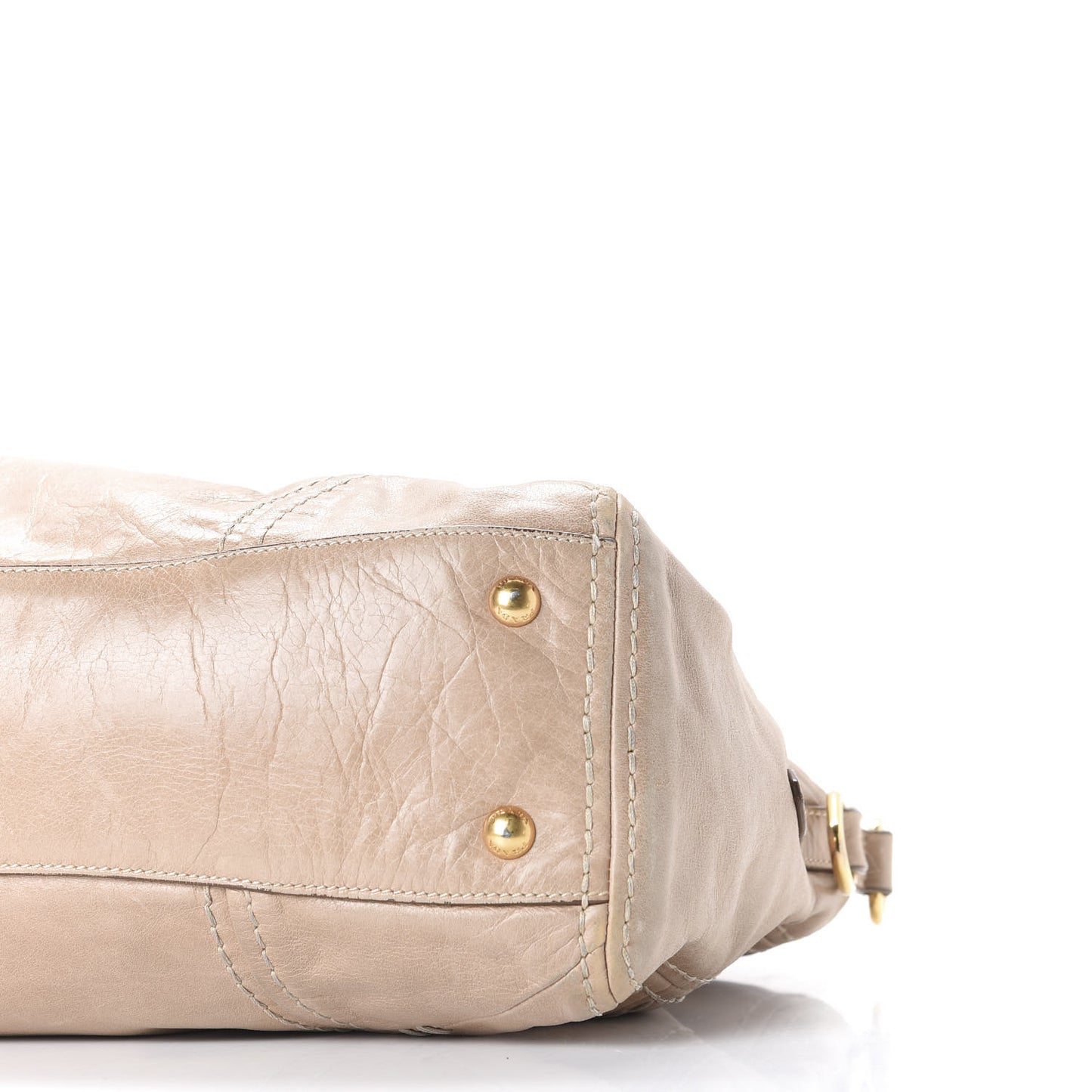 Vitello Shine Antik Shopping Satchel Cammeo