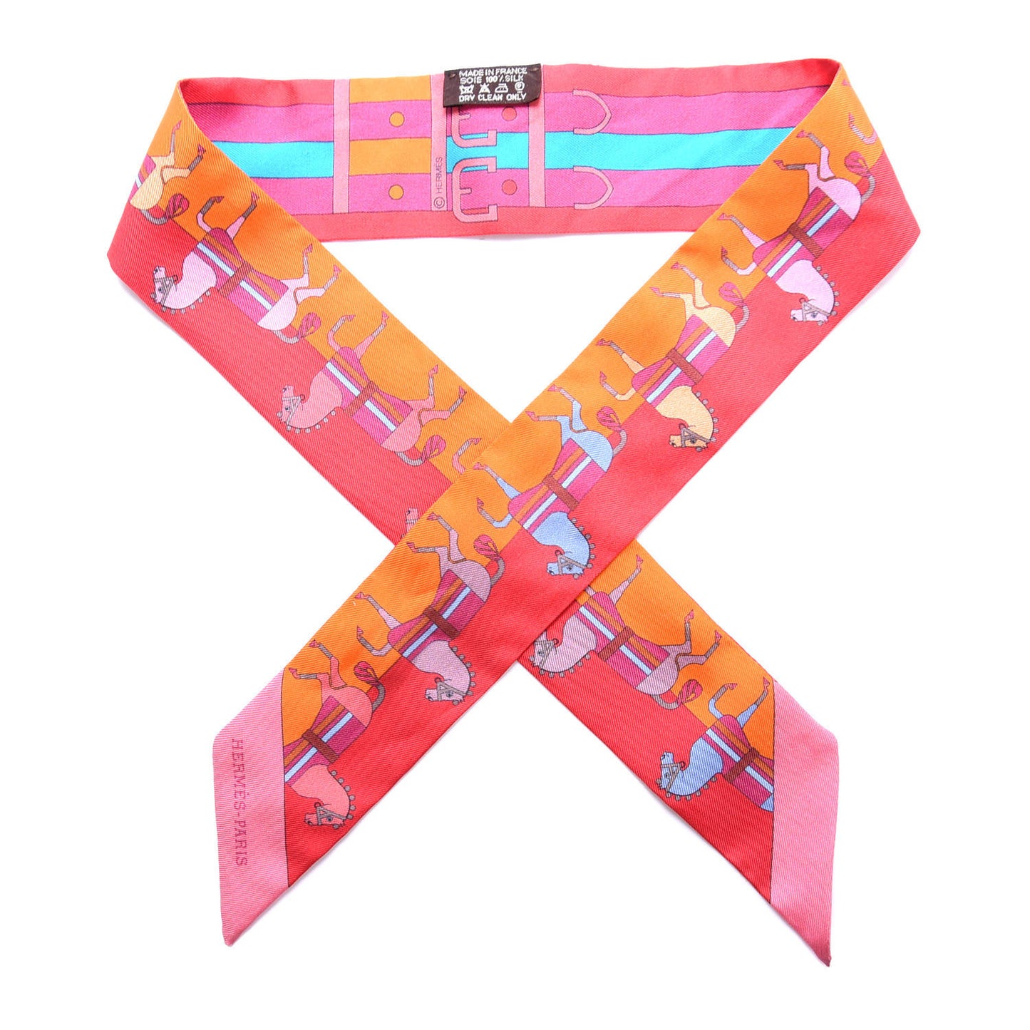 Silk Rocabar Twilly Orange Rouge Framboise