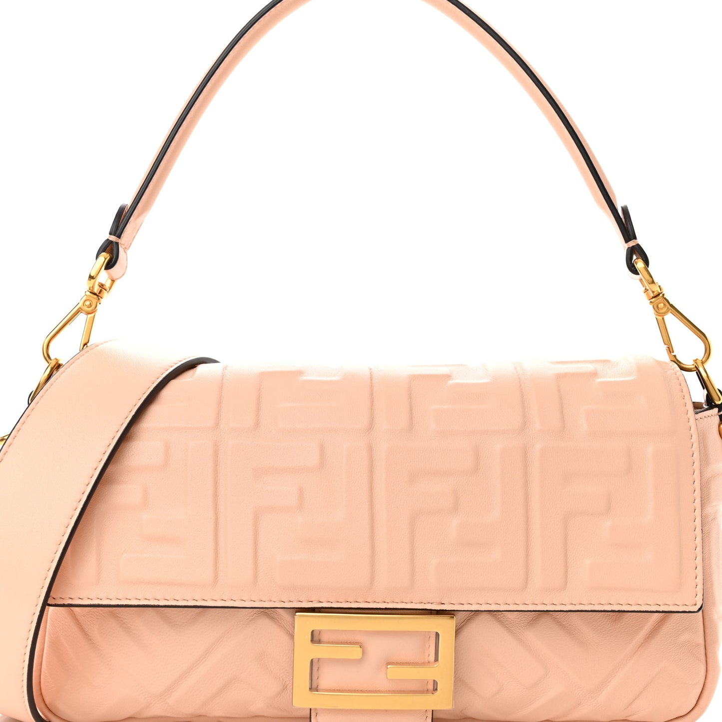Nappa FF 1974 Embossed Baguette Rosa Quarzo