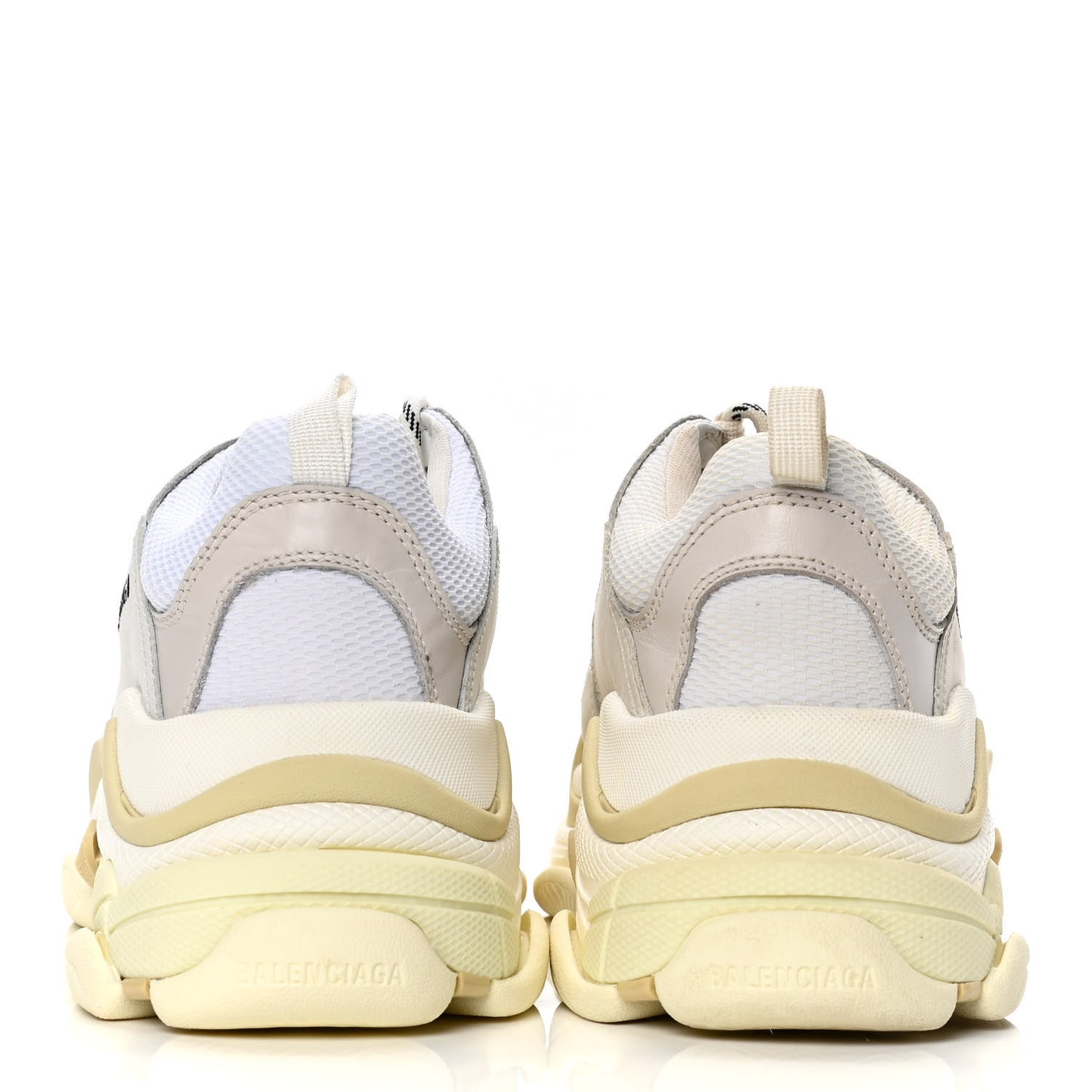 Fabric Mesh Mens Triple S Sneakers 42 White