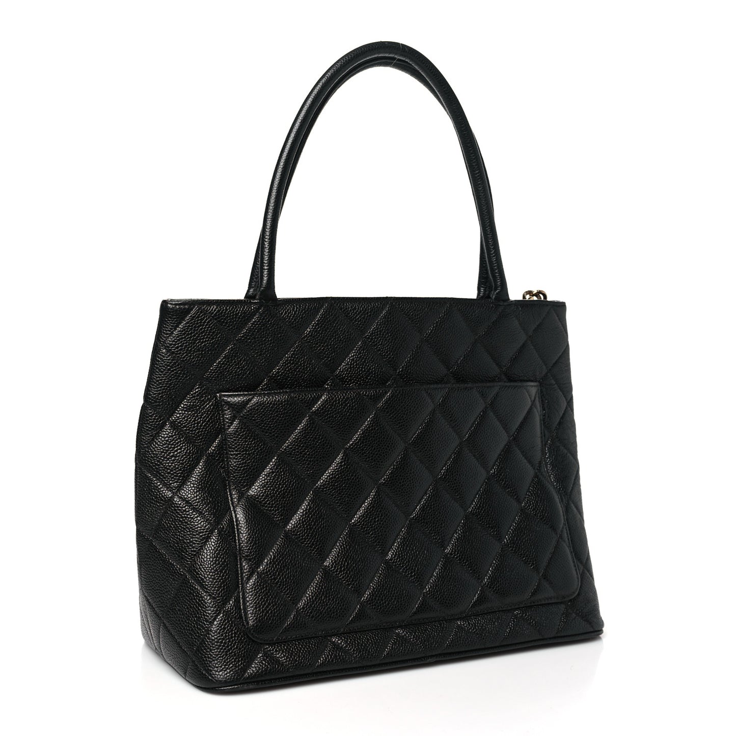 Caviar Quilted Medallion Tote Black