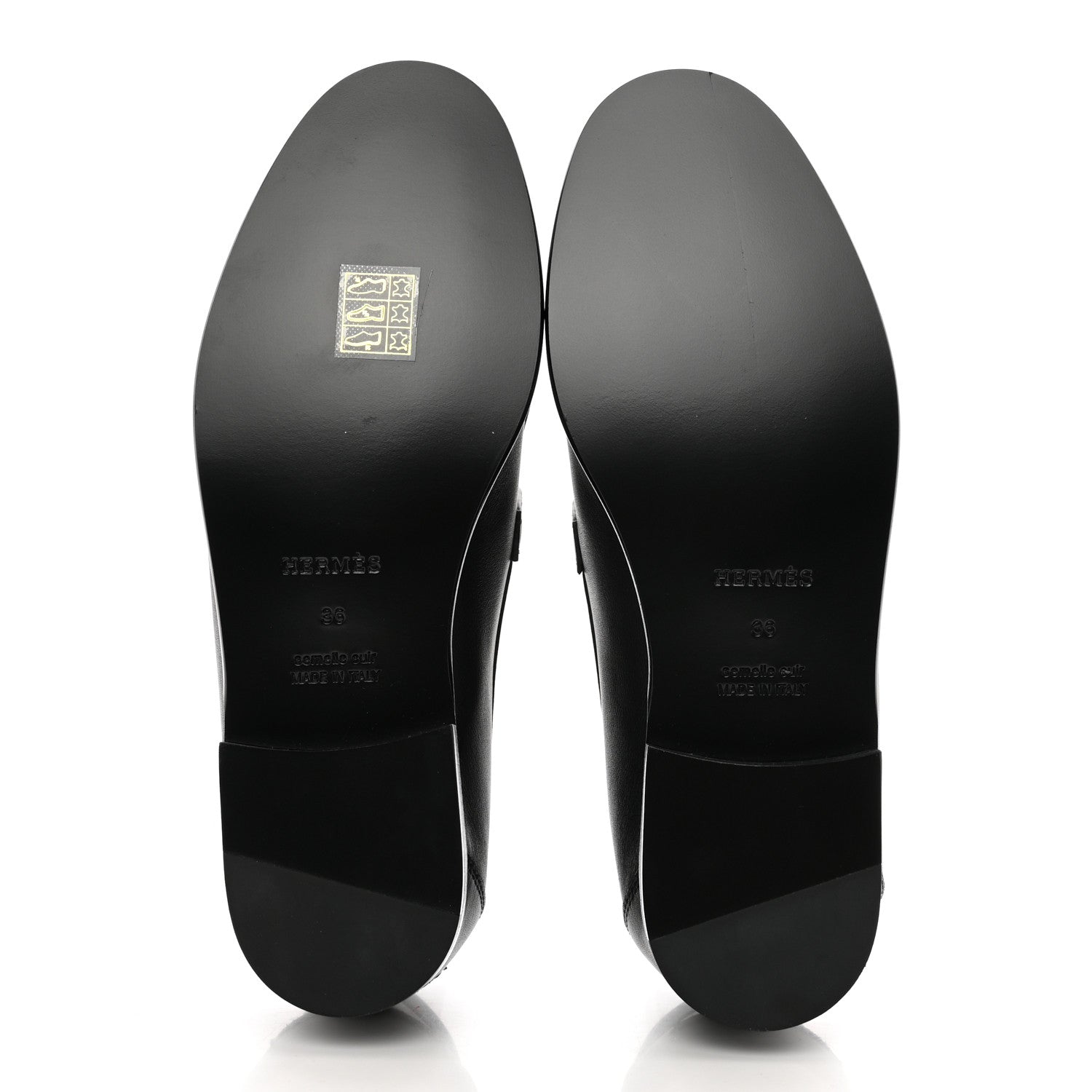 Hermes Calfskin Destin Loafers 36 Black 5 of 9
