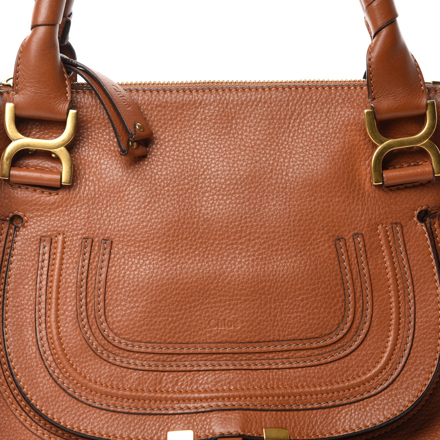 Chloe Calfskin Medium Marcie Satchel Tan 10 of 10