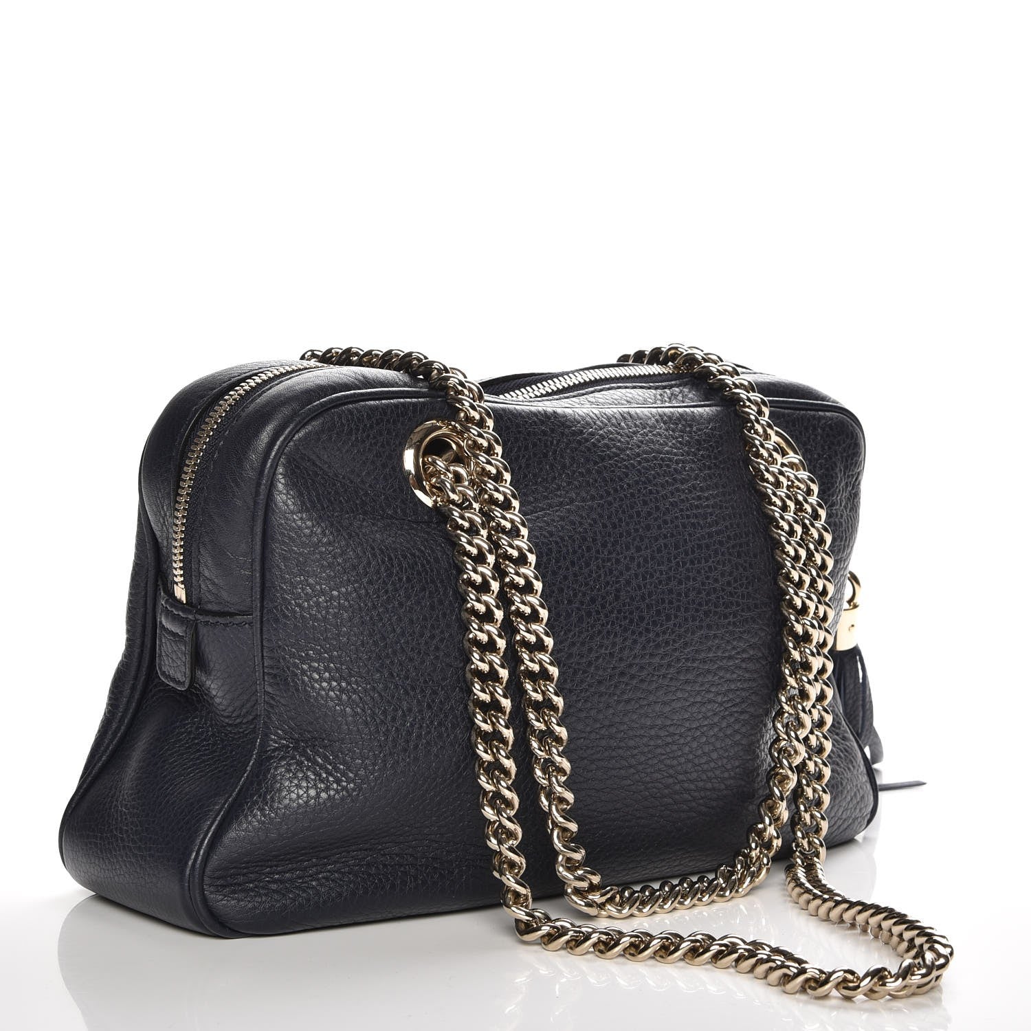 Gucci Pebbled Calfskin Small Soho Bowler Blue 3 of 7