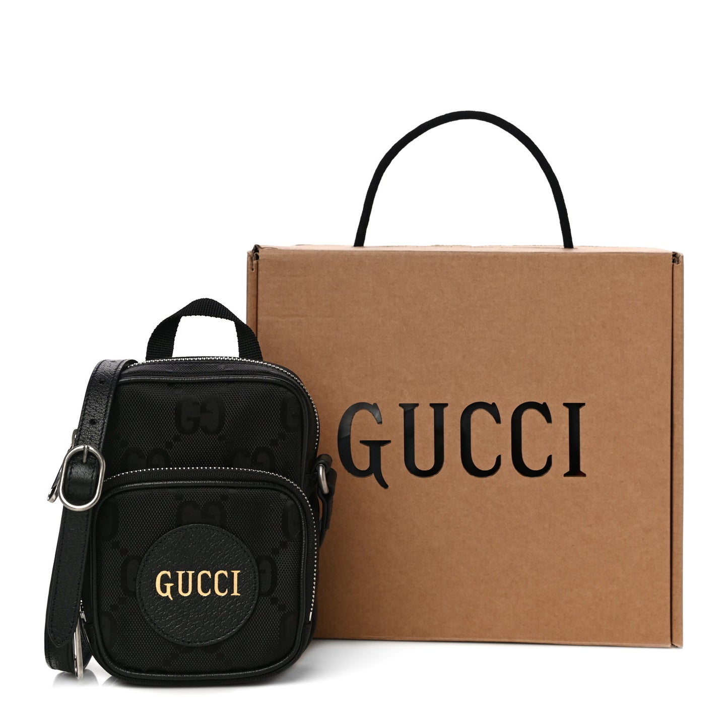 Econyl Nylon Monogram Off The Grid Shoulder Bag Black