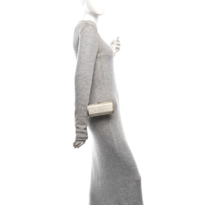 Judith Leiber Swarovski Crystal Minaudiere Clutch Silver Gold 2 of 11