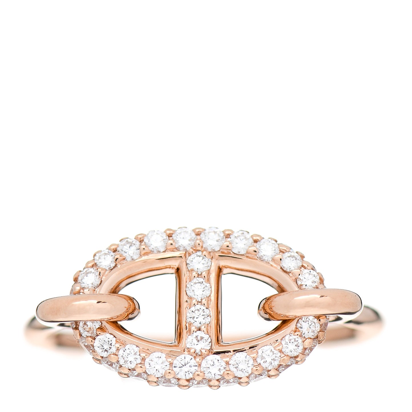 18K Rose Gold Diamond Farandole Ring 54 6.75