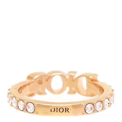 Christian Dior Metal Crystal Dio(R)evolution Ring S Gold 3 of 6