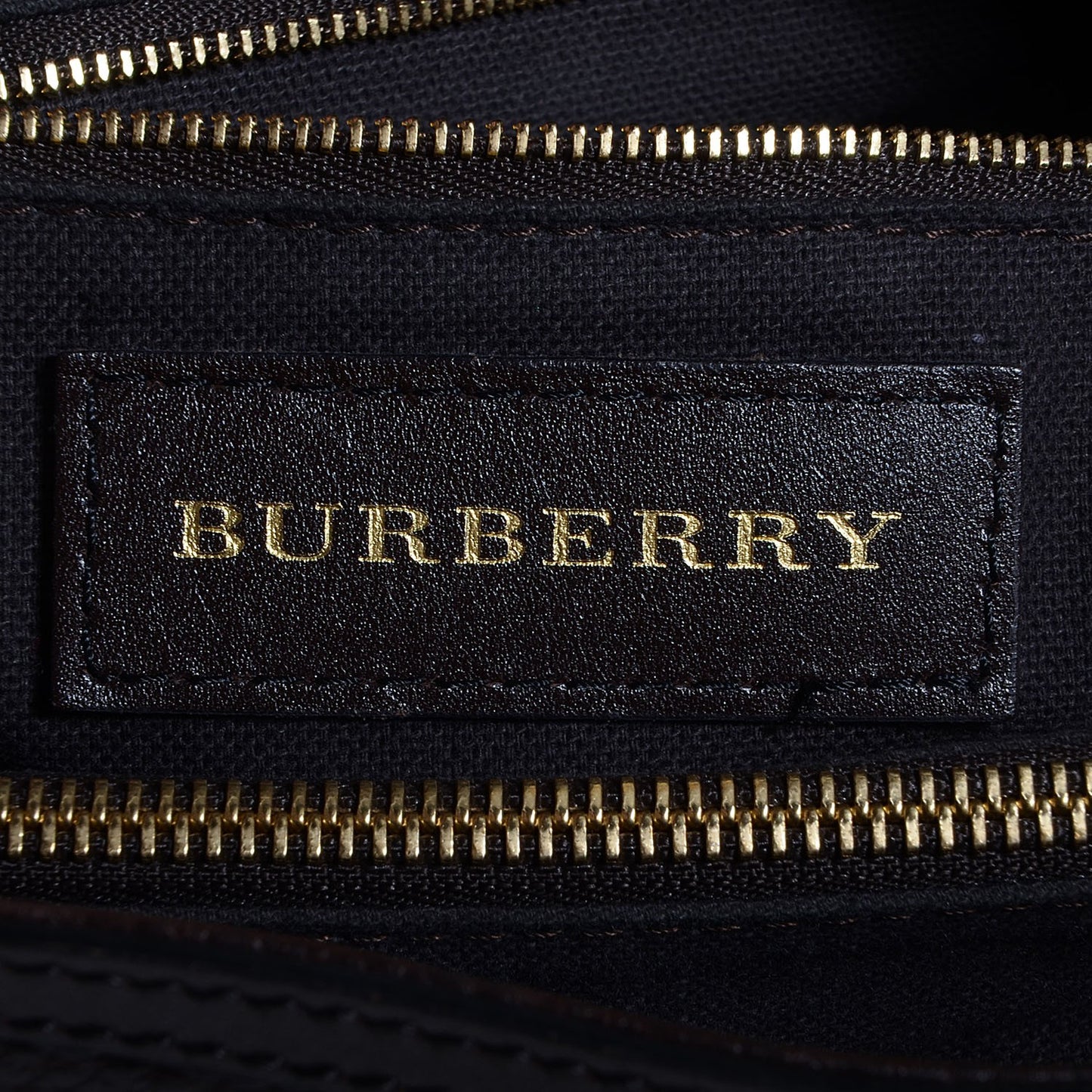 Haymarket Check Calfskin Medium Golderton Tote Chocolate