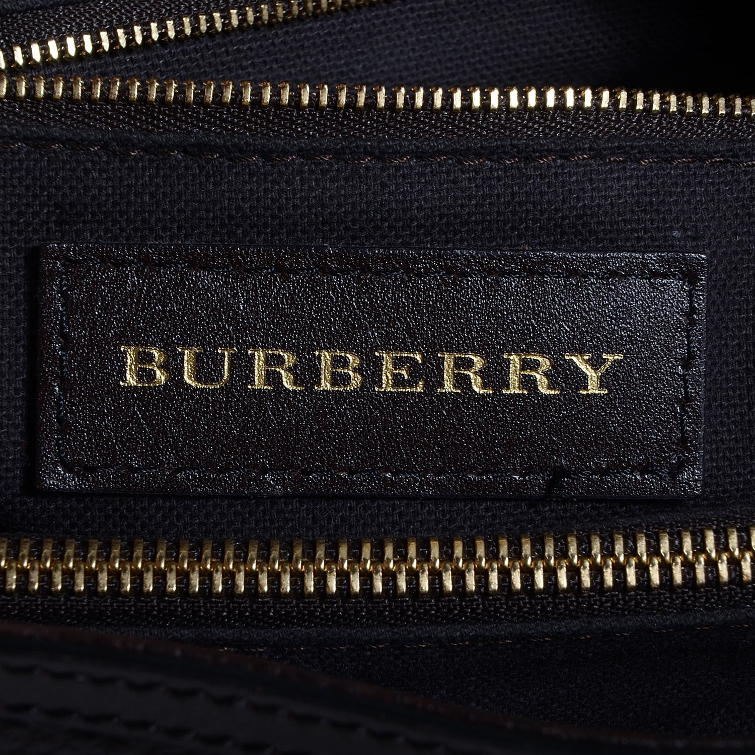Burberry Haymarket Check Calfskin Medium Golderton Tote Chocolate 6 of 11
