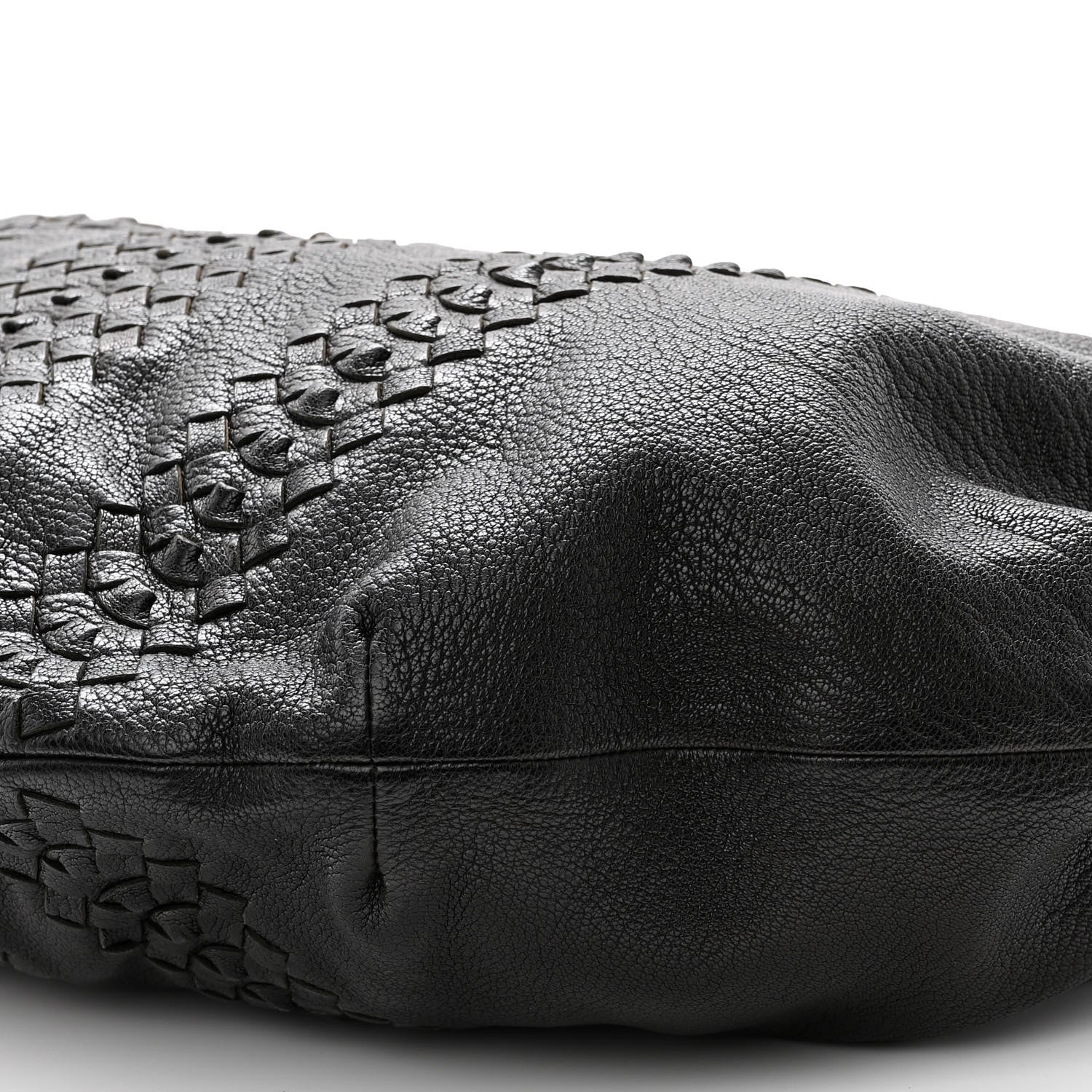 Bottega Veneta Cervo Deerskin Woven Hobo Black 9 of 11