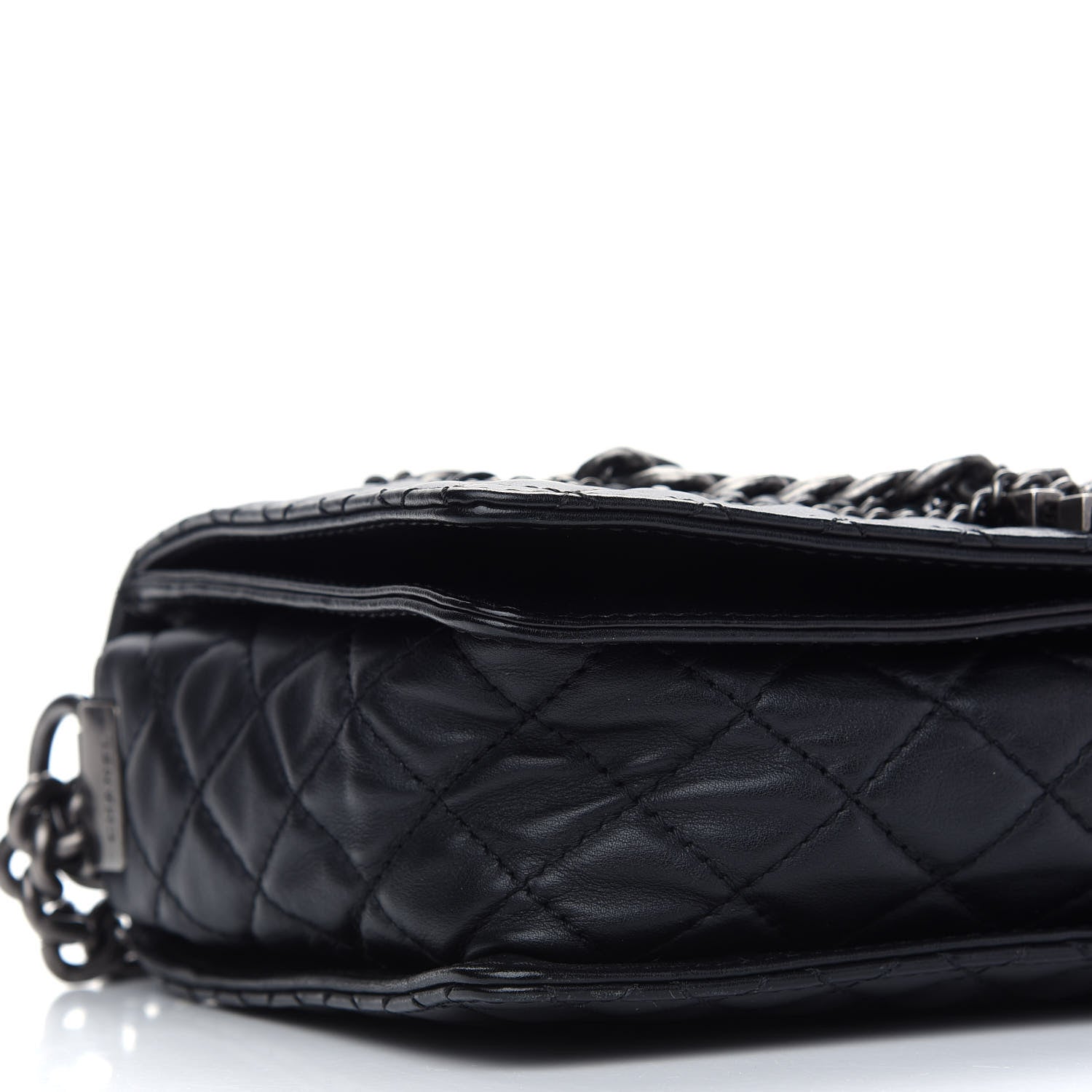 Chanel Calfskin Enchained New Medium Boy Flap Black 7 of 8