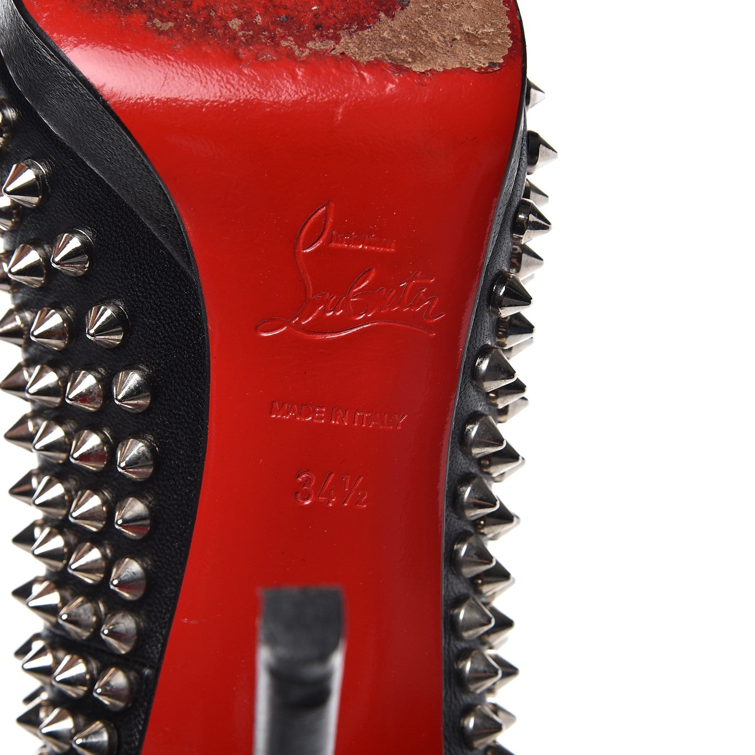 Christian Louboutin Nappa Pigalle Plato Spikes 120 Pumps 34.5 Black 8 of 13