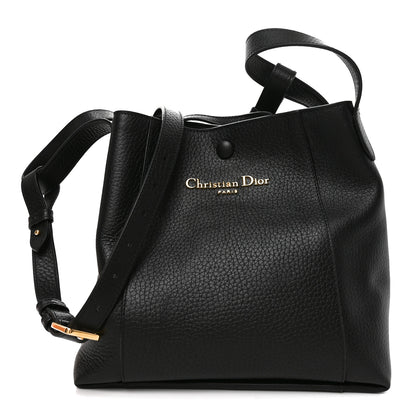 Christian Dior Calfskin Medium Signature Bucket Bag Black 1 of 8