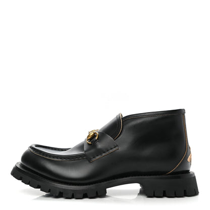 Gucci Cordovan Lux Mens Harald Horsebit Ankle Boots 8 Black 1 of 12