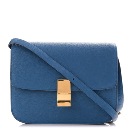 Celine Goatskin Medium Classic Box Flap Bag Sea 1 of 7