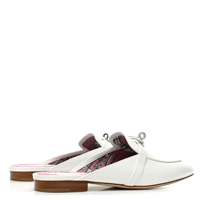Hermes Calfskin Oz Mules 41 White 4 of 8