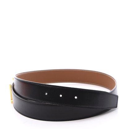 Hermes Box Togo 32mm H Belt 80 Black Gold 3 of 8