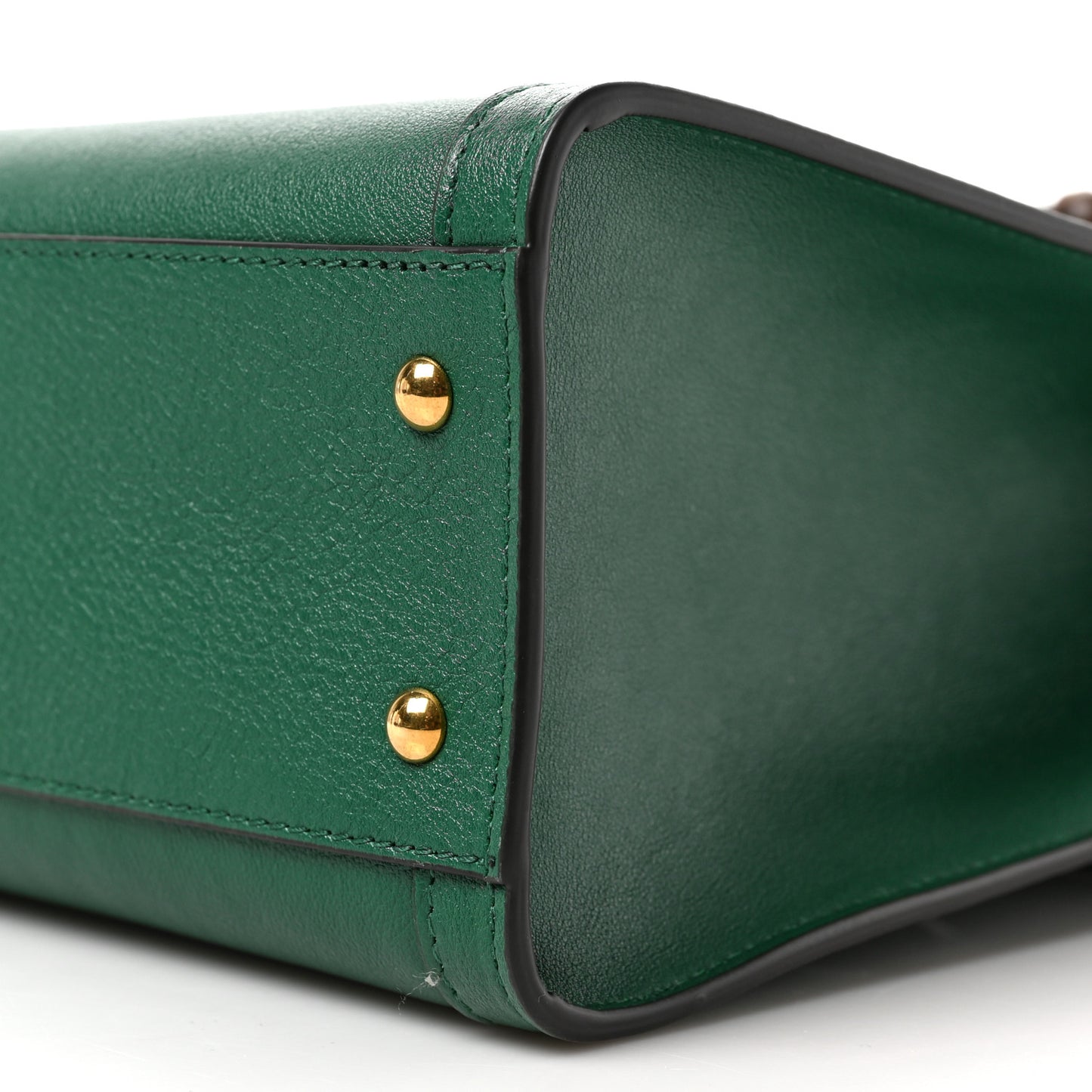 Wonka Grain Calfskin Small Diana Tote Bag Green Yellow Fluo