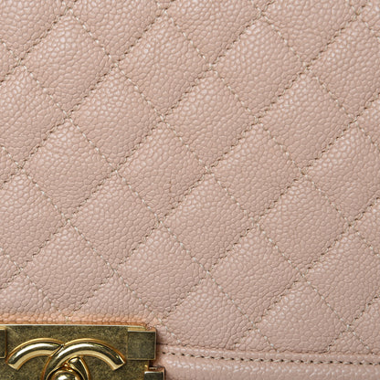 Chanel Caviar Quilted New Medium Boy Flap Light Beige 11 of 14