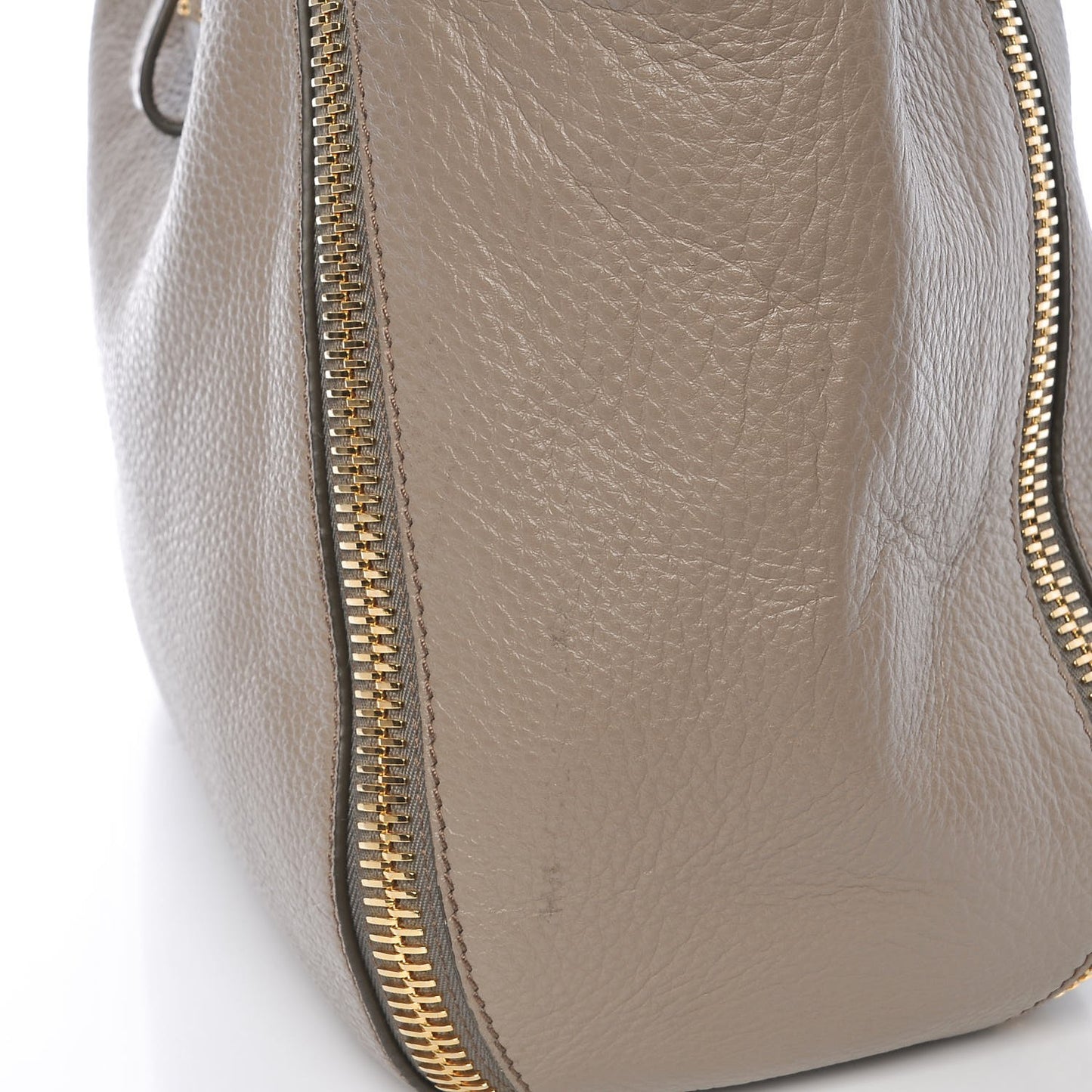 Grained Calfskin Medium Sedgwick Zipper Warm Taupe