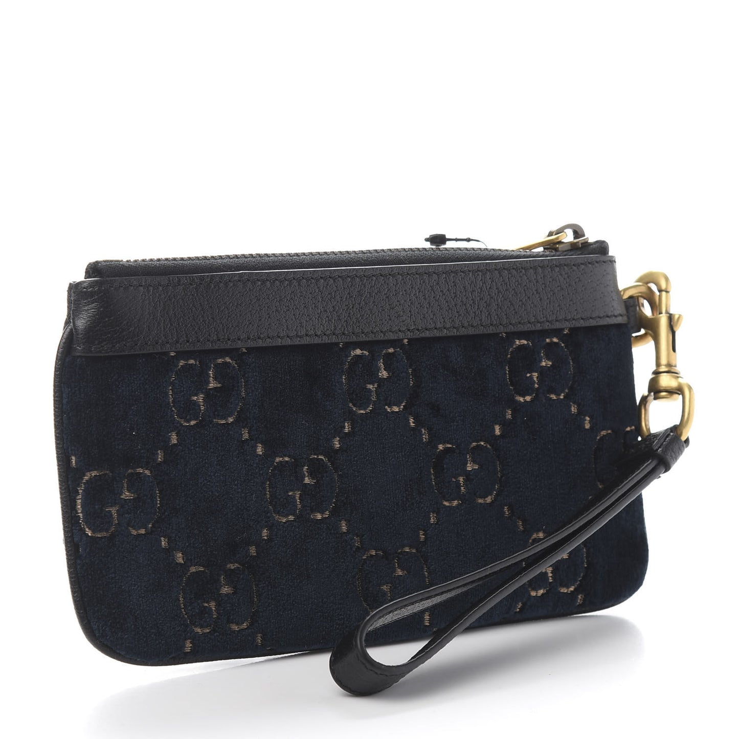 Velvet GG Monogram Textured Calfskin Web Smartphone Case Blue Beige Black