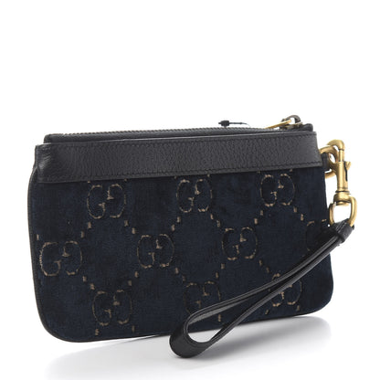 Gucci Velvet GG Monogram Textured Calfskin Web Smartphone Case Blue Beige Black 3 of 7
