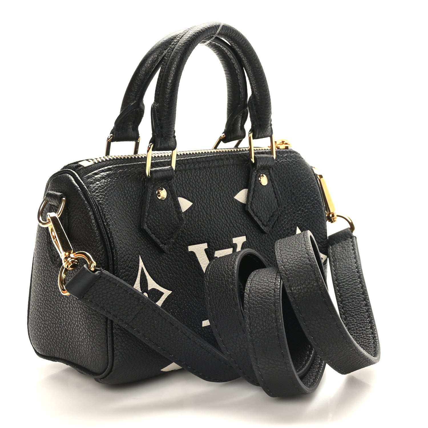 Louis Vuitton Empreinte Monogram Giant Nano Speedy Black Beige 3 of 9