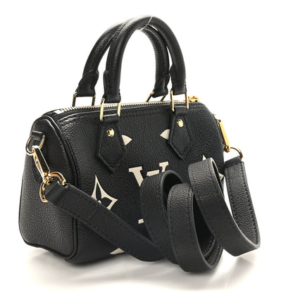 Louis Vuitton Empreinte Monogram Giant Nano Speedy Black Beige 3 of 9