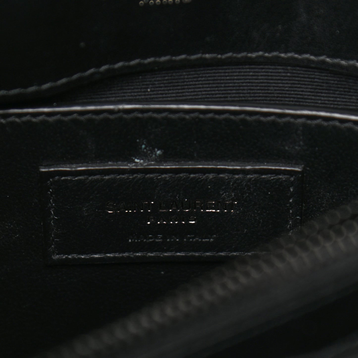 Calfskin Y Quilted Monogram Small Loulou Chain Satchel Black