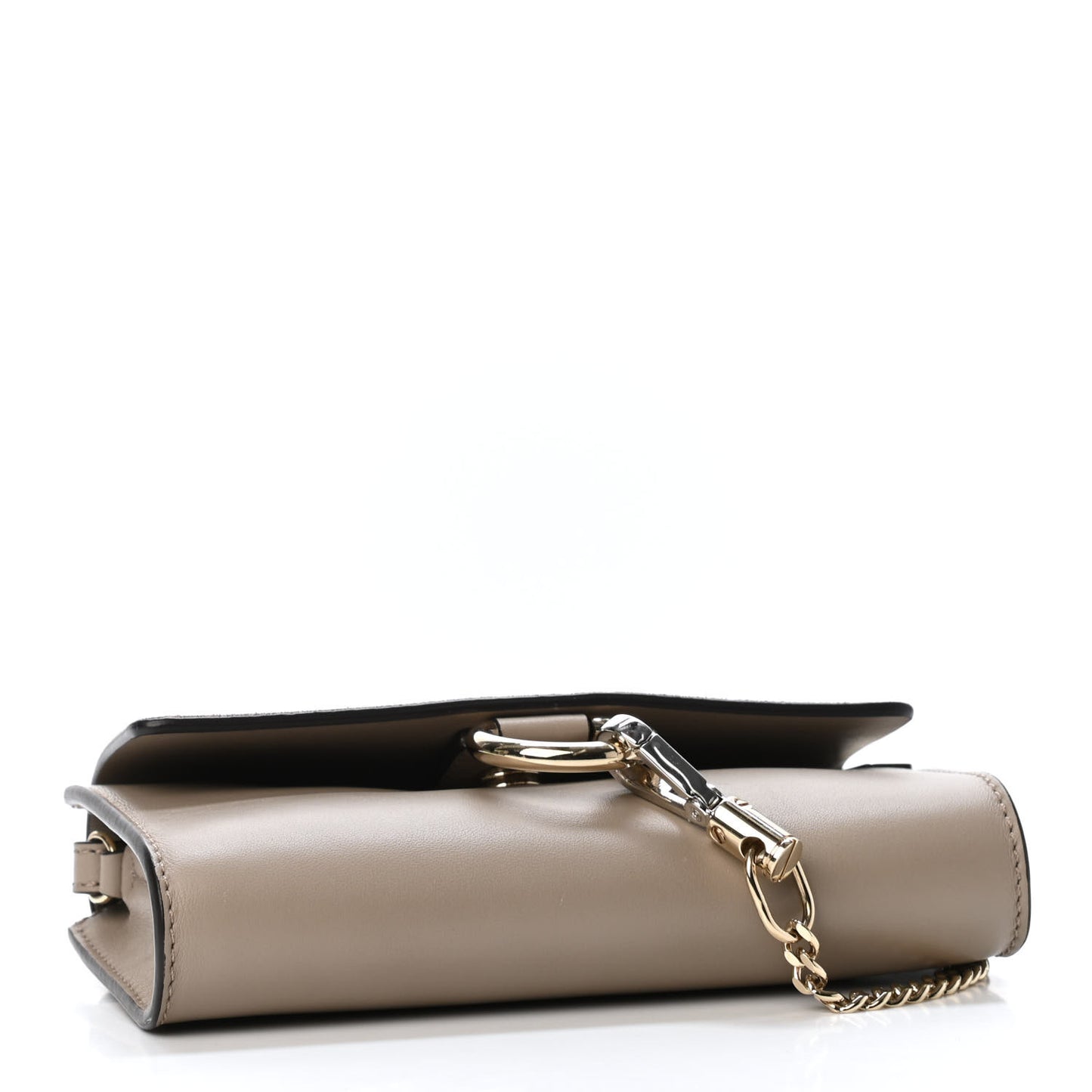 Suede Calfskin Mini Faye Shoulder Bag Motty Grey