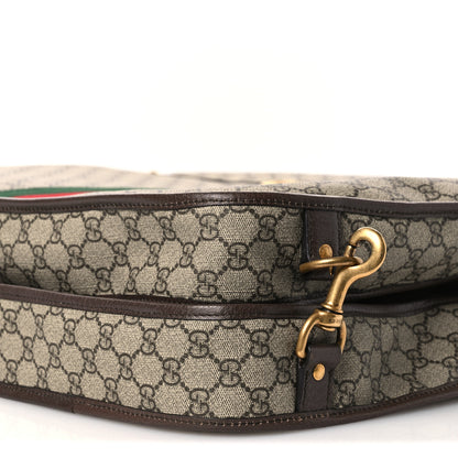 Gucci GG Supreme Monogram Textured Dollar Calfskin Web Ophidia Savoy Garment Bag Beige Ebony New Acero 10 of 12