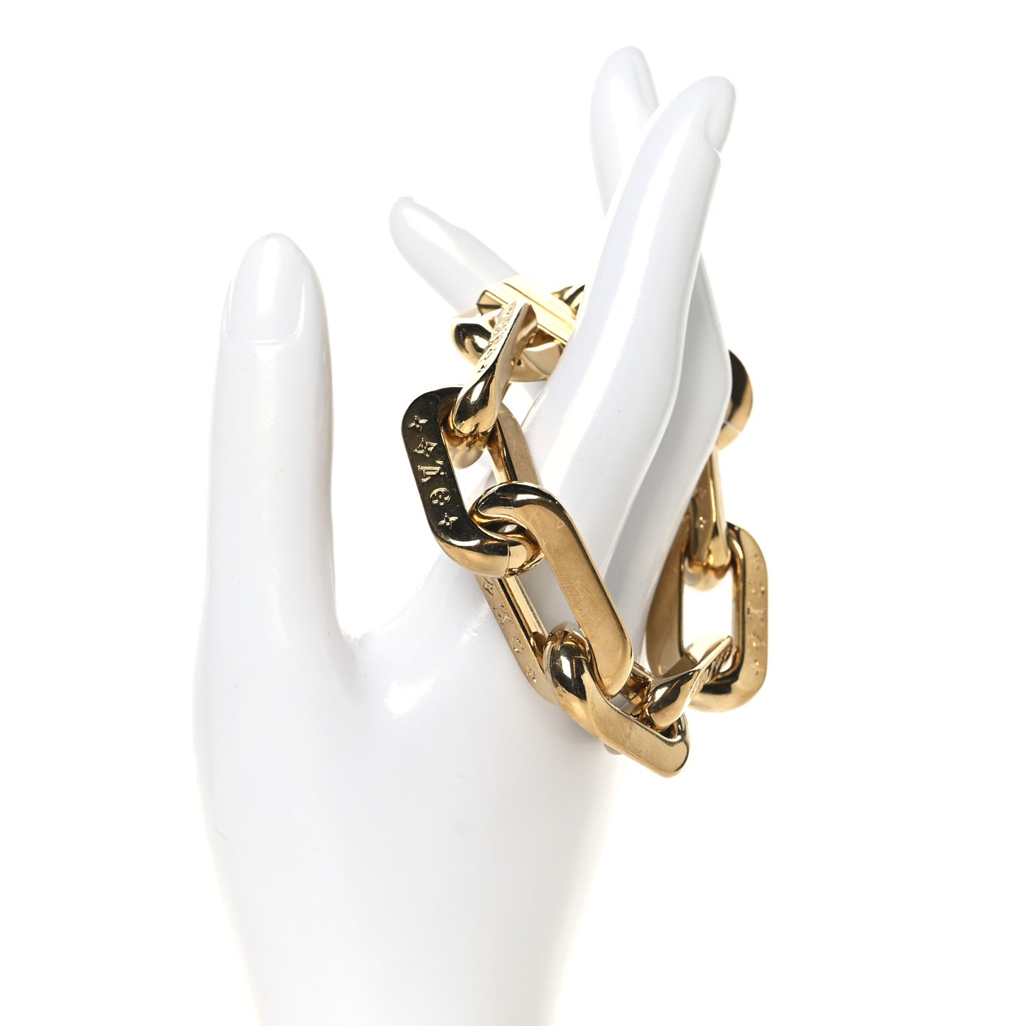 Metal LV Edge Bracelet S Gold