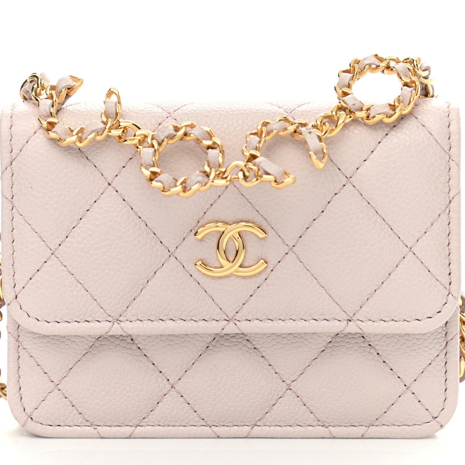 Chanel Caviar Quilted Miss Coco Clutch With Chain Light Purple 9 of 11