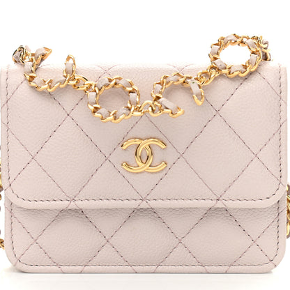 Chanel Caviar Quilted Miss Coco Clutch With Chain Light Purple 9 of 11