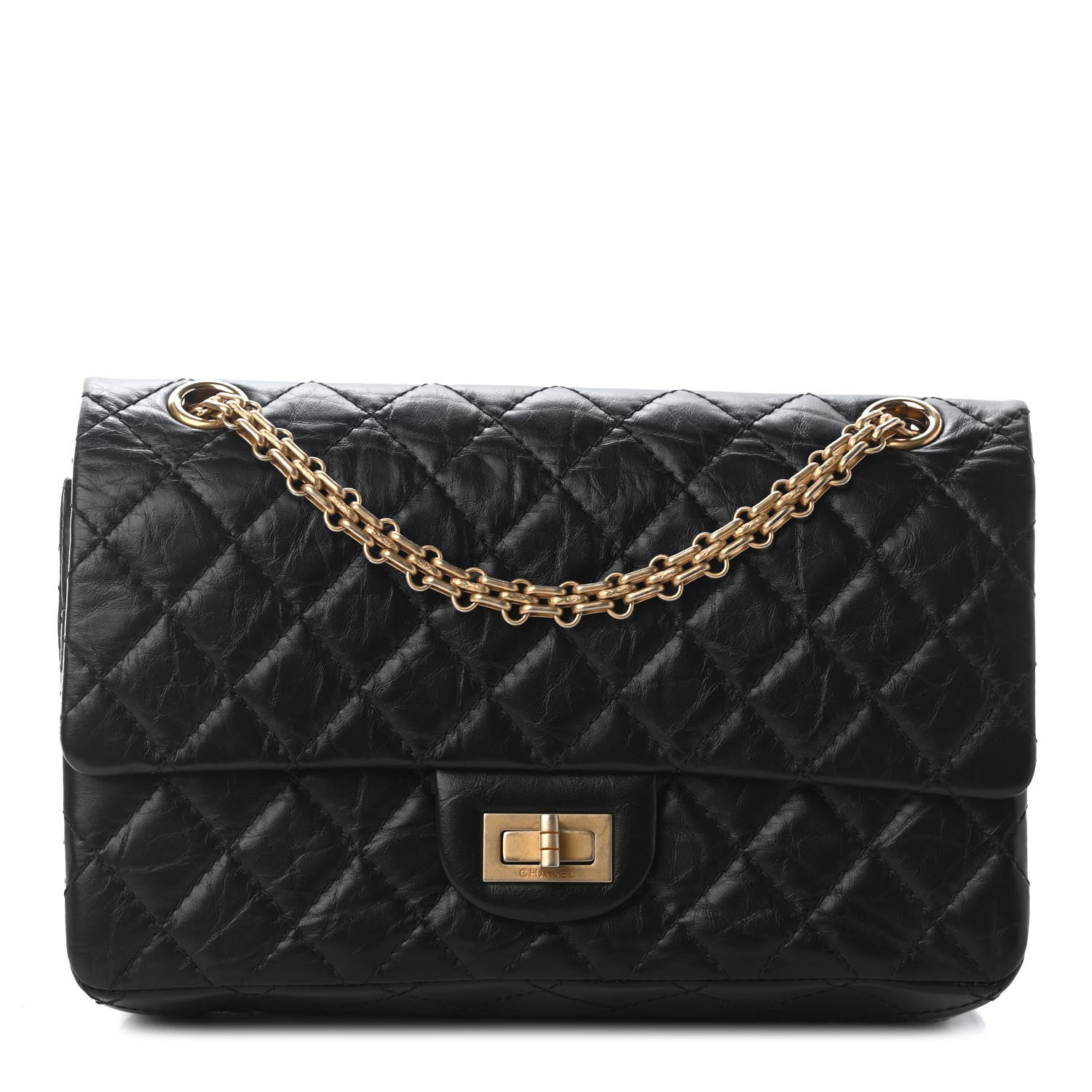 Chanel Aged Calfskin Quilted 2.55 Reissue 225 Flap Black 1 of 9