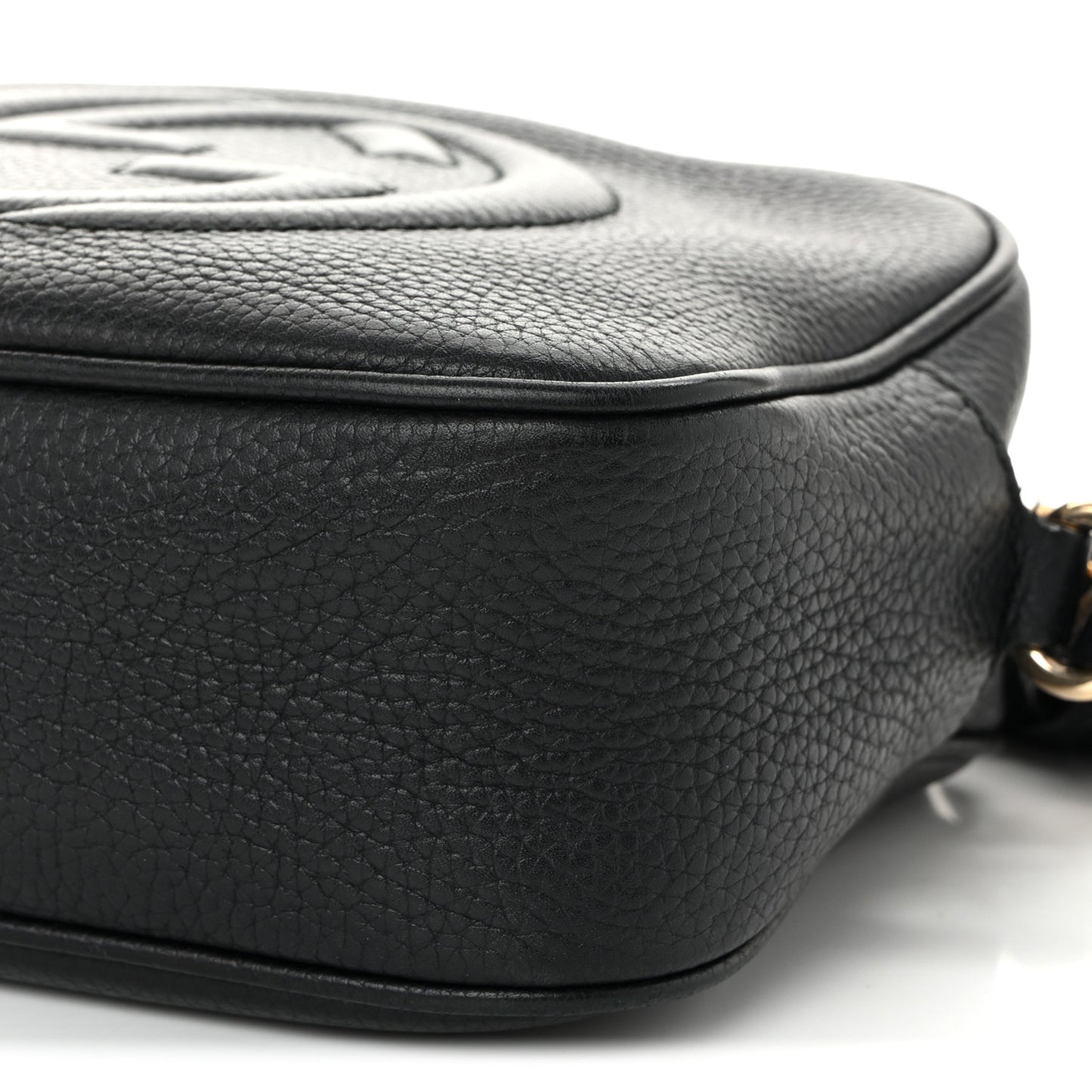 Pebbled Calfskin Small Soho Disco Bag Black Black