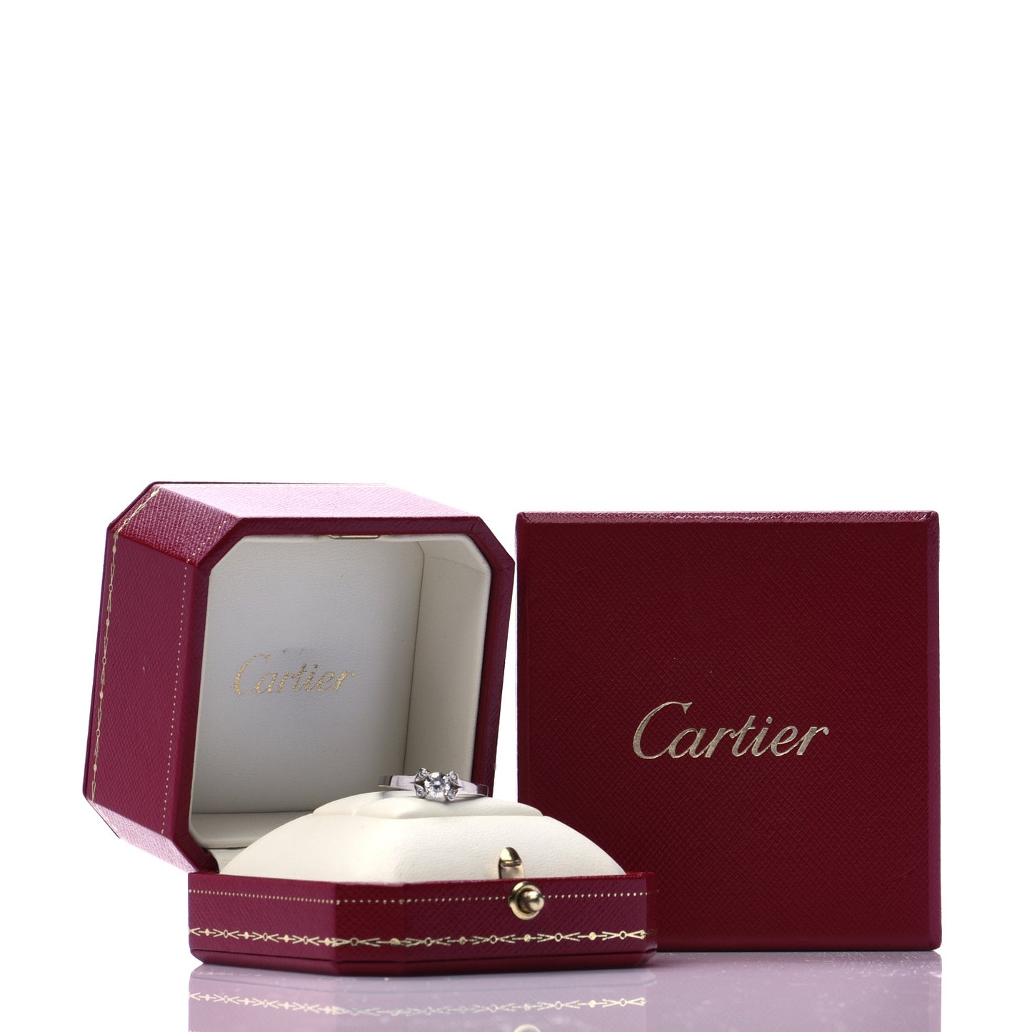 Platinum Diamond .32ct Ballerine Solitaire Engagement Ring 51 5.75