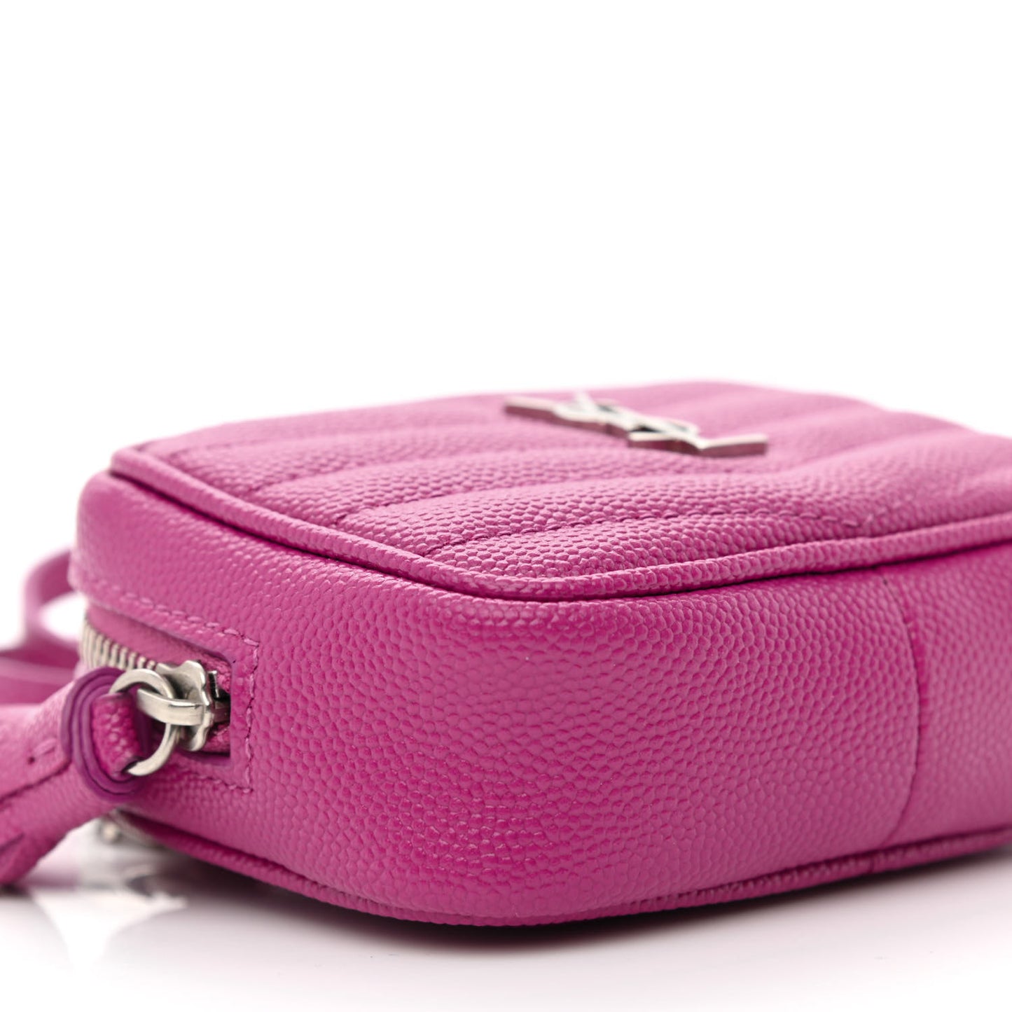 Grain De Poudre Matelasse Monogram Baby Lou Camera Bag Electric Fuxia