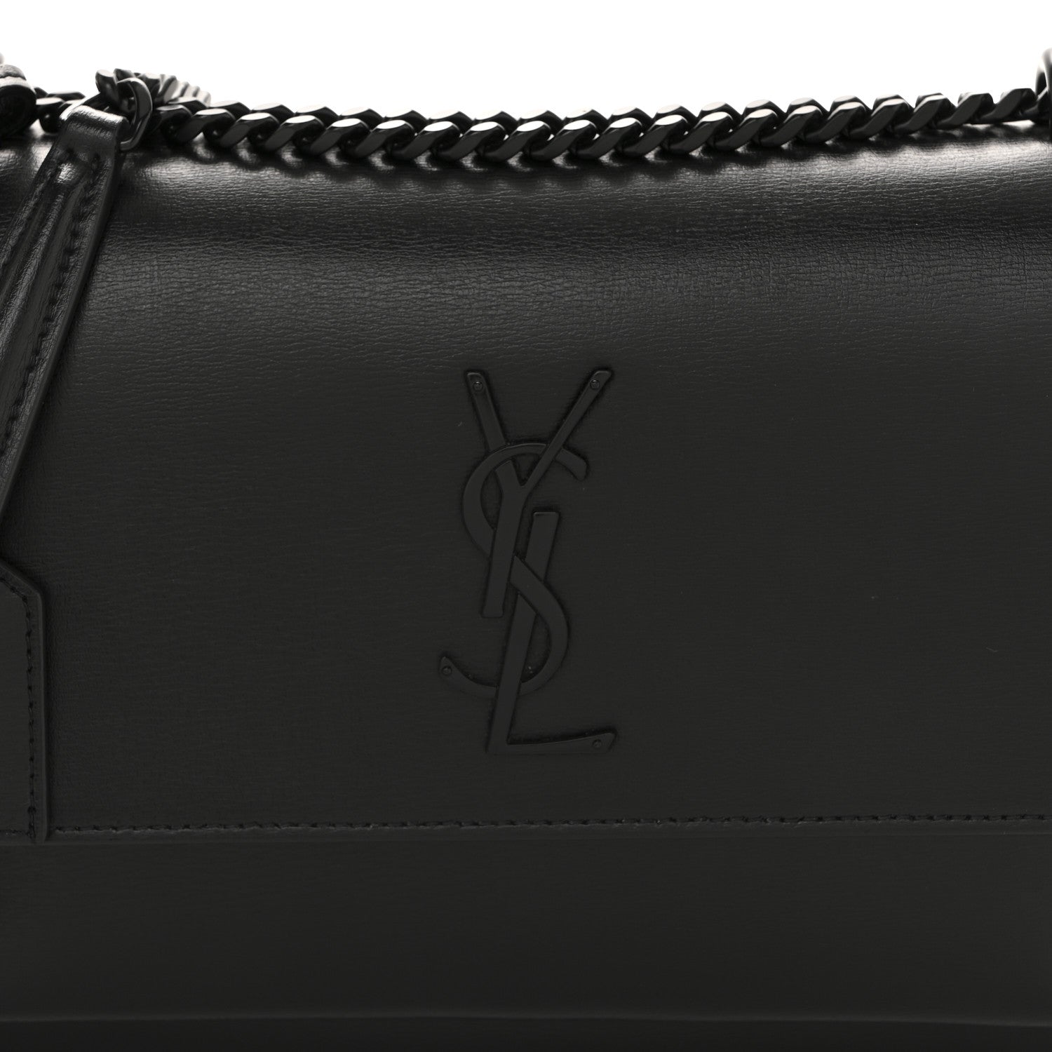 Saint Laurent Calfskin Medium Monogram Monochrome Sunset Black 8 of 11