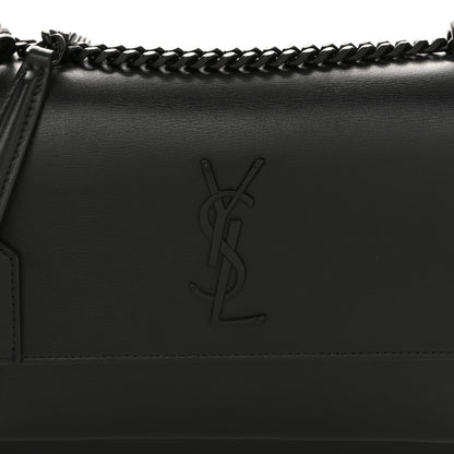 Saint Laurent Calfskin Medium Monogram Monochrome Sunset Black 8 of 11