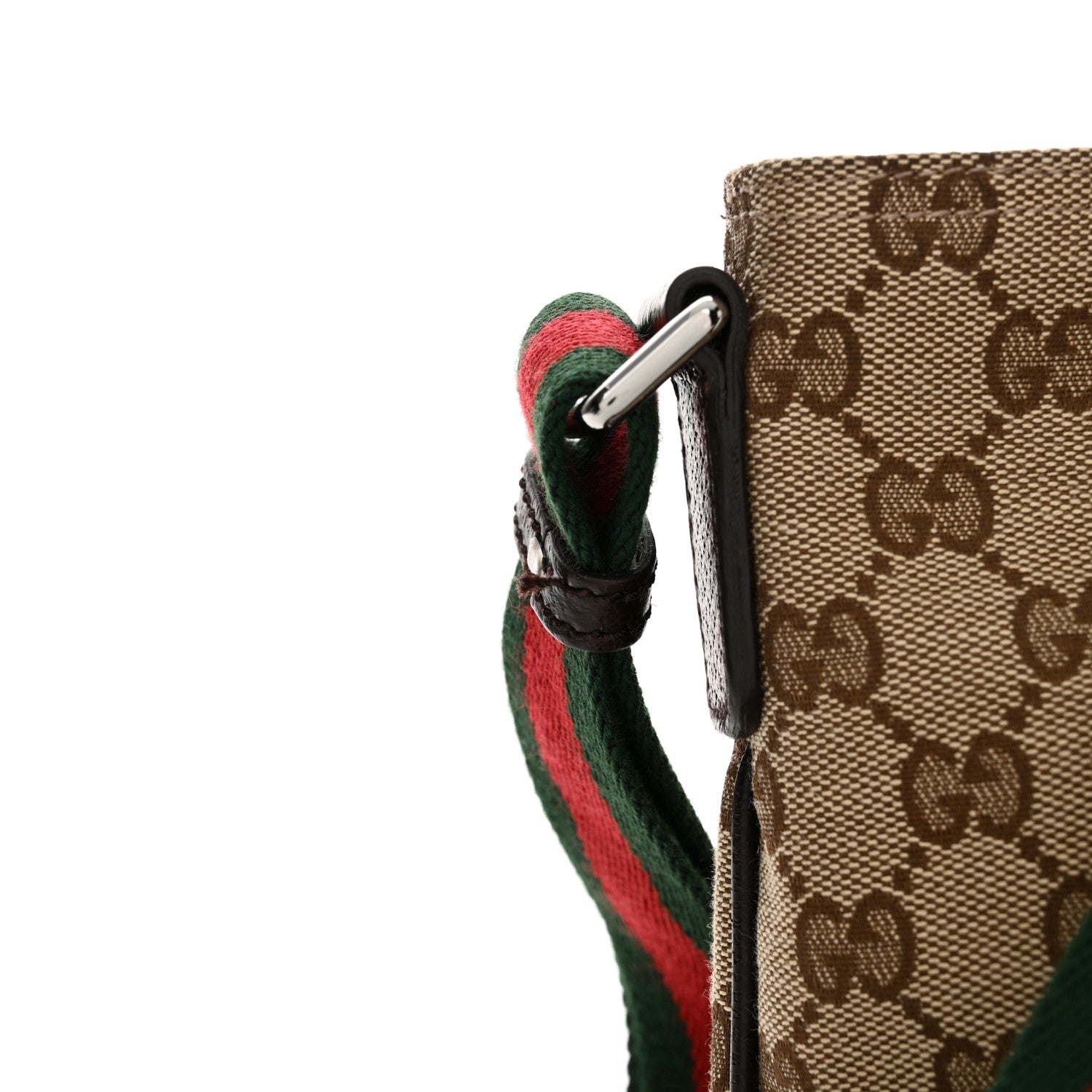 Gucci Monogram Web Small Flat Messenger Crossbody Dark Brown 12 of 12