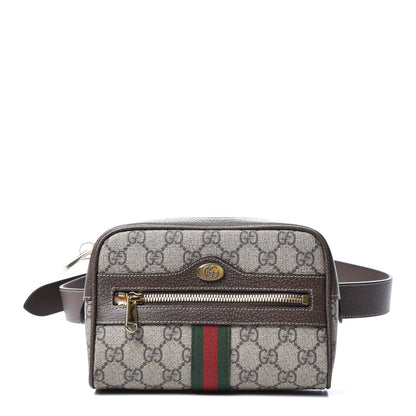Gucci GG Supreme Monogram Web Small Ophidia Belt Bag 85 34 Dark Brown 1 of 11