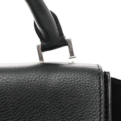 Celine Drummed Calfskin Suede Medium Trapeze Black 14 of 15